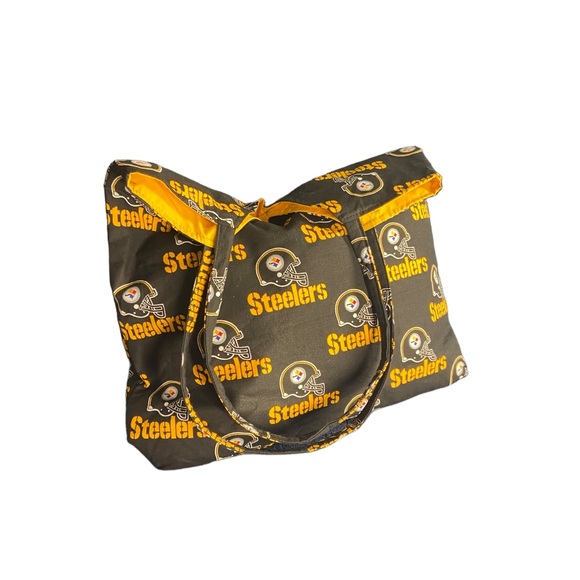 Pittsburgh Steelers Cotton Print Purse and Official Myron Cope’s Terrible Towel - Picture 6 of 11